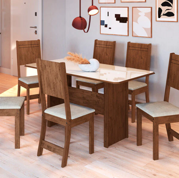 CONJ. EVORA 6 SILLAS 10070.2 IND. NOCE/OW