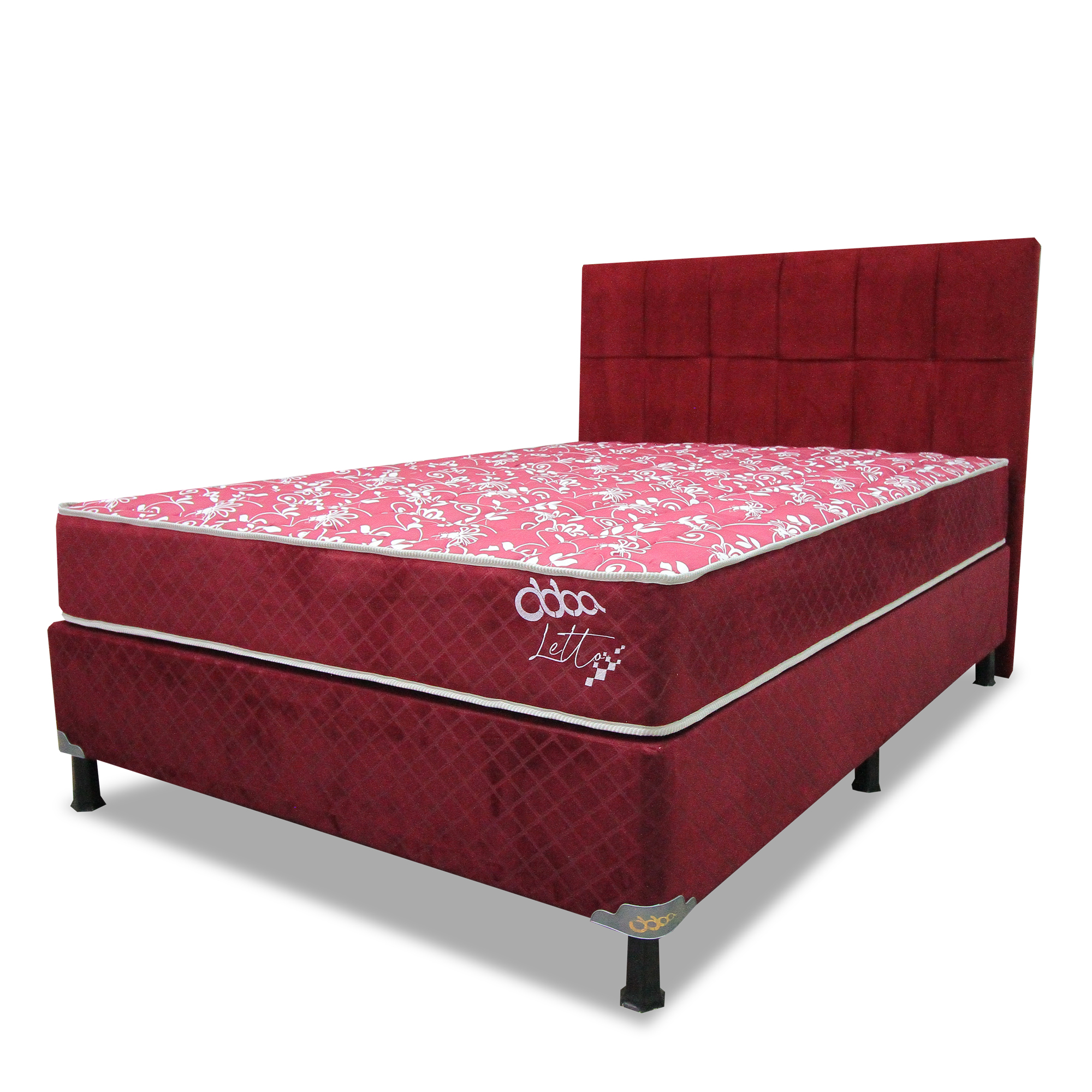 CAMA LETTO MAS 1.20M BORDO