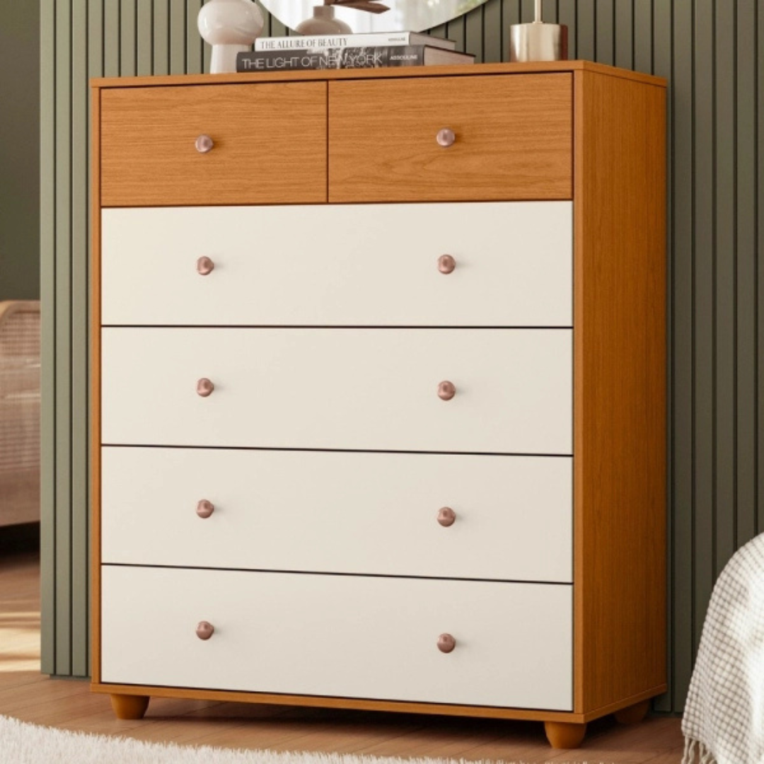 CÓMODA VITTORIA CINAMOMO MATE/OFF WHITE