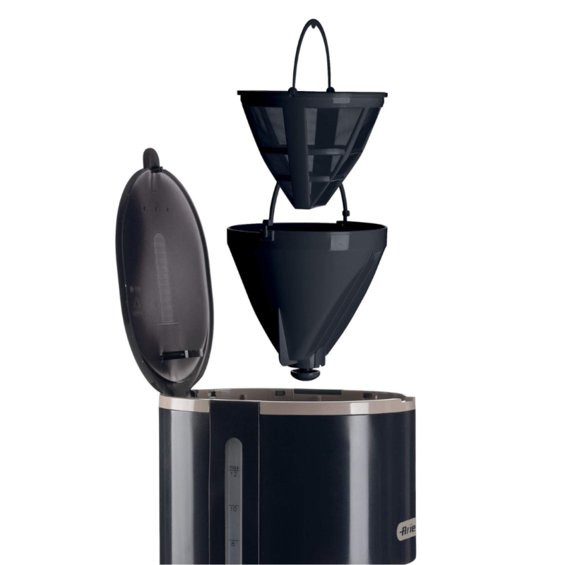 CAFETERA ARIETE DRIP NEGRO/METAL 929/889