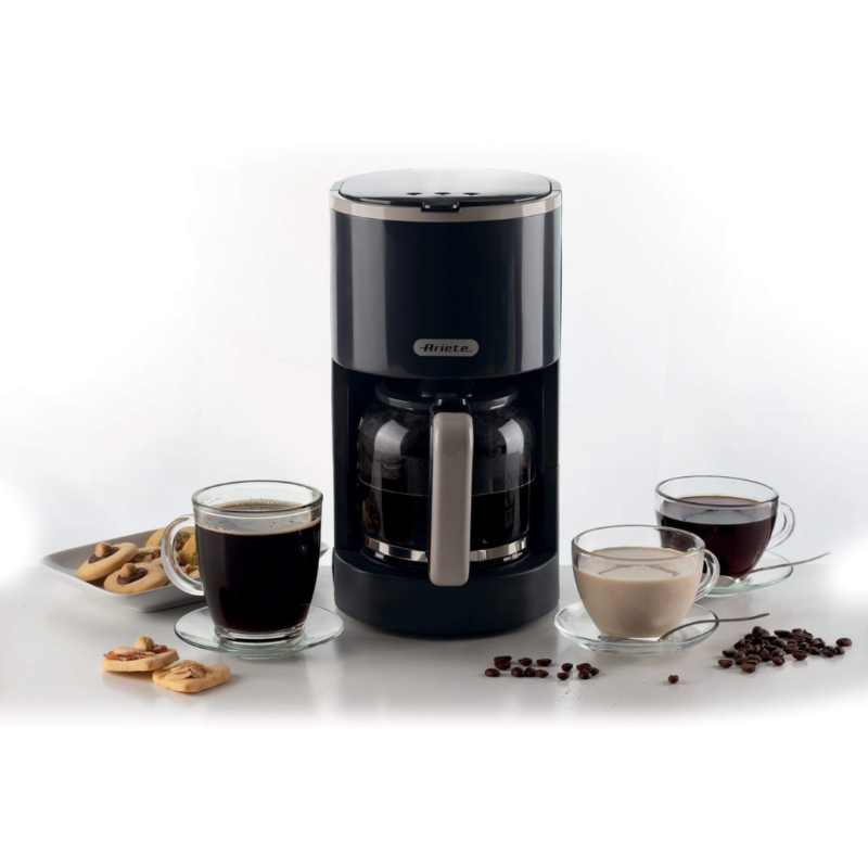 CAFETERA ARIETE DRIP NEGRO/METAL 929/889