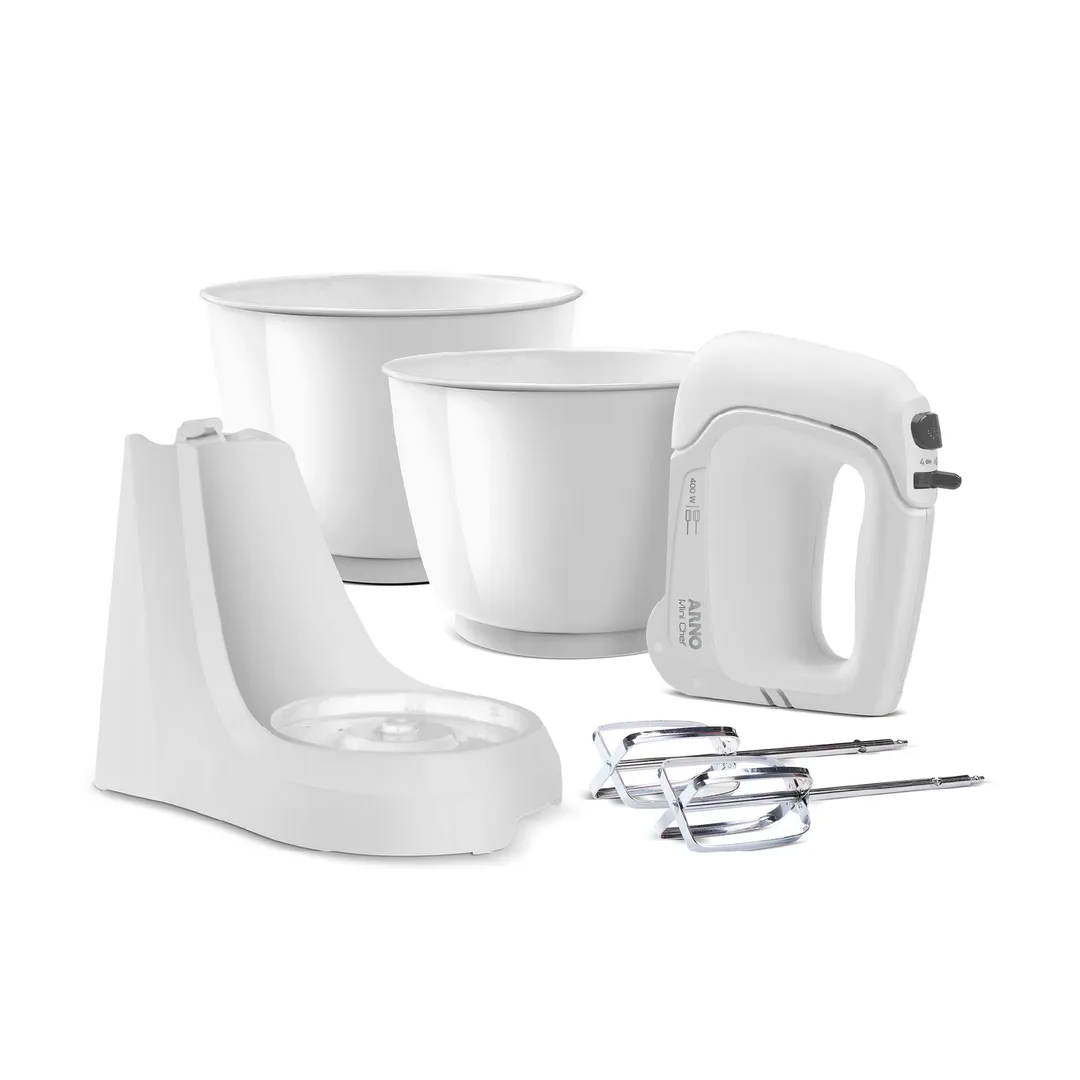BATIDORA ARNO H10 MINI CHEF BLANCO 4V 2 BOWLS