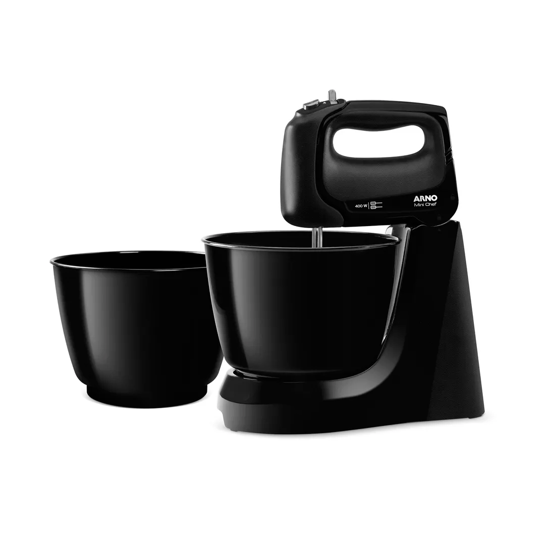 BATIDORA ARNO H11 MINI CHEF 4V 2 BOWLS NEGRO ABH11