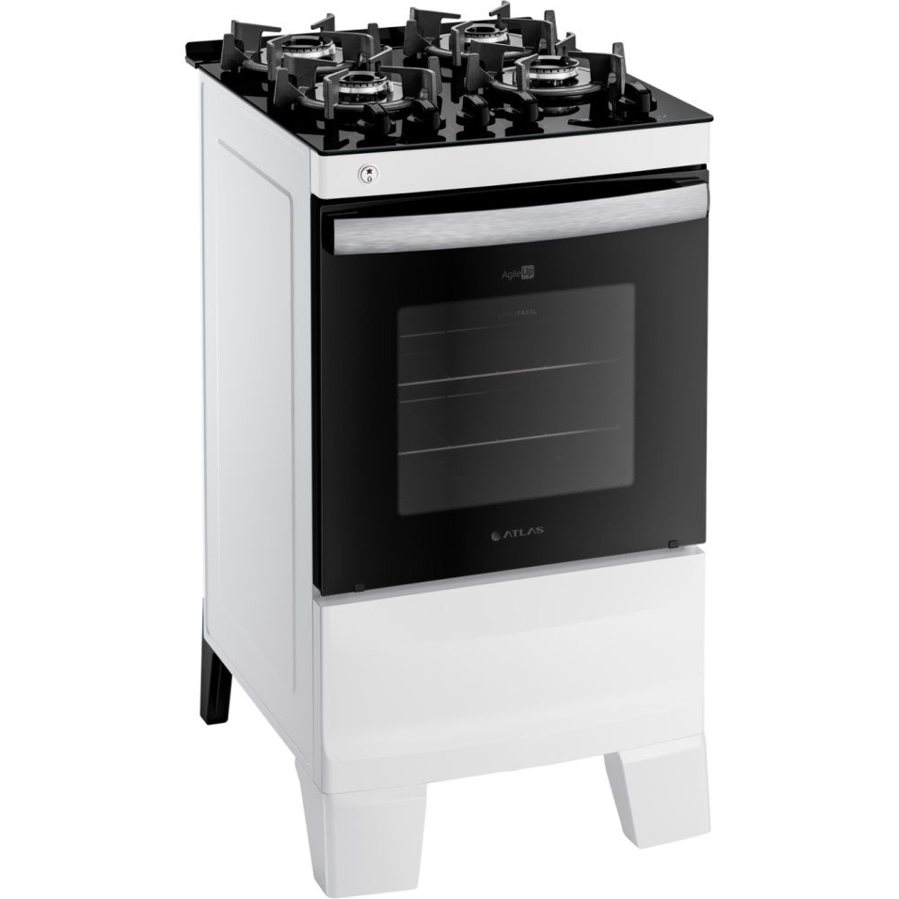 COCINA ATLAS 4H AGILE UP GLASS BLANCO A GAS 300001653
