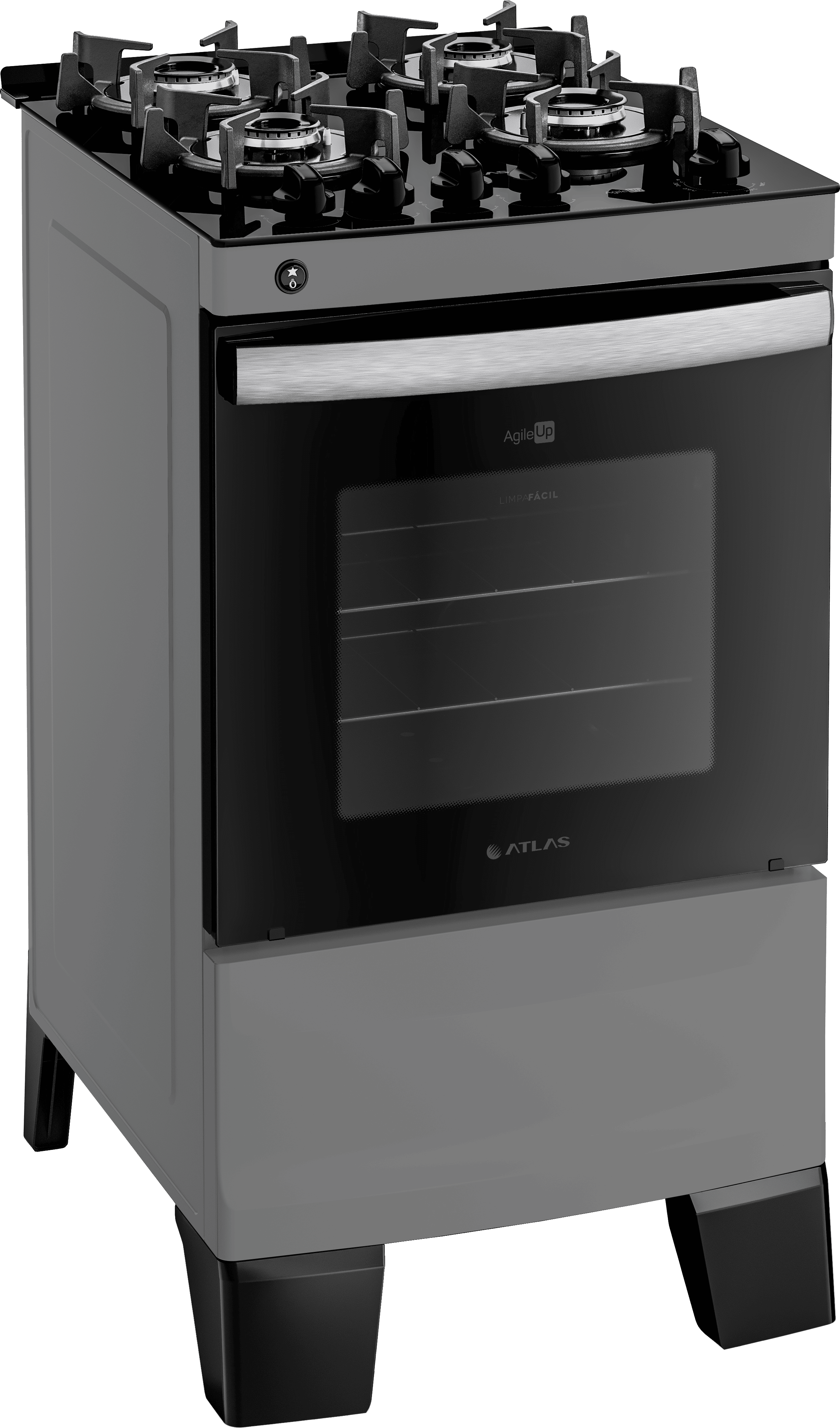 COCINA ATLAS 4H AGILE UP GLASS TITANIO