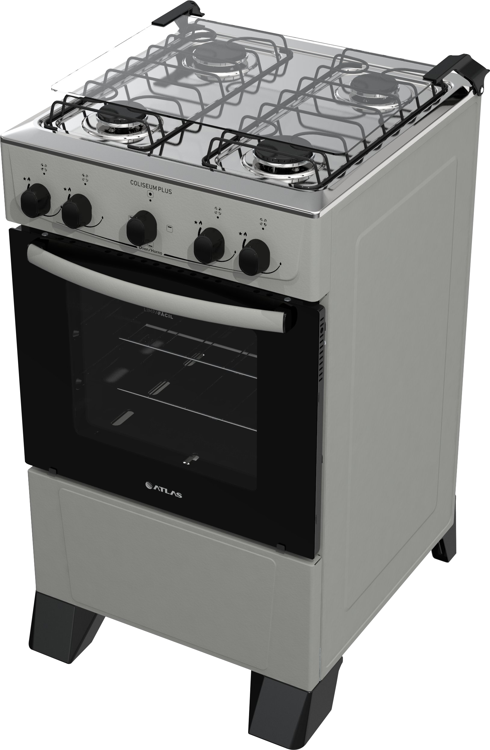 COCINA ATLAS 4H COMBINADA COLISEUM TITANIO