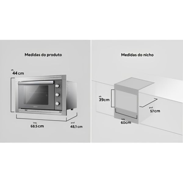HORNO ATLAS DE EMPOTRAR 44L U. TOP STYLE