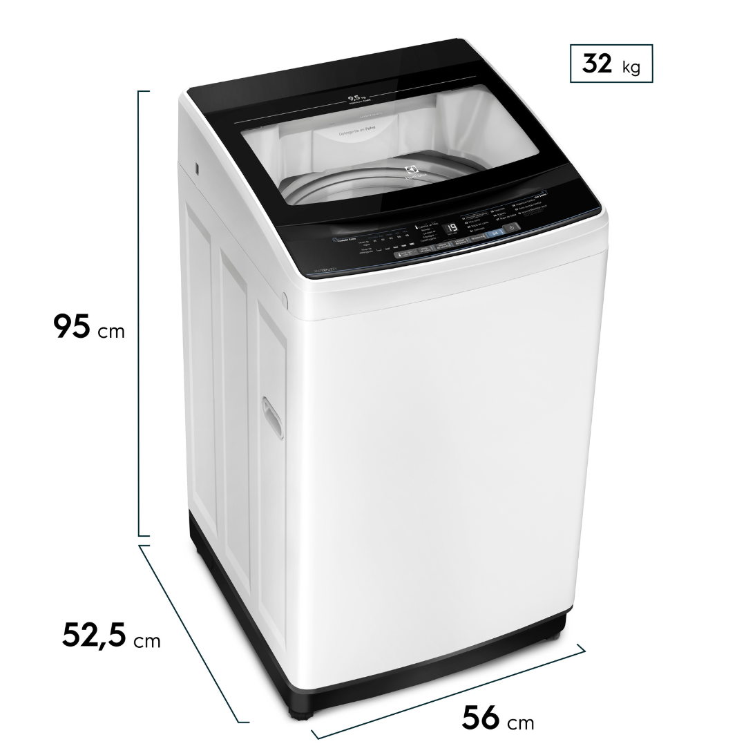 LAVARROPAS ELECTROLUX 9,5KG IMPEL BLANCO