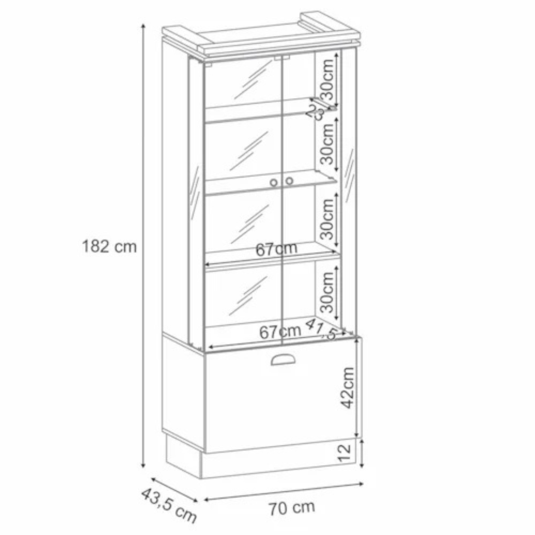 CRISTALERA HB AURA CASTANHO/OFF WHITE