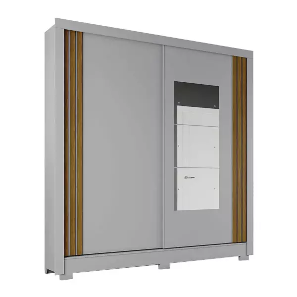 ROPERO B93 2P. CORR. C/ESPEJO HENN G/N