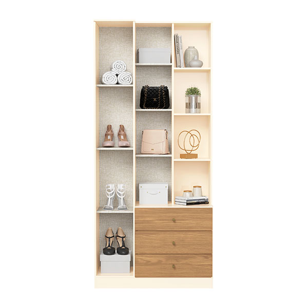 ROPERO DOHA D332 OFF WHITE/NATURE