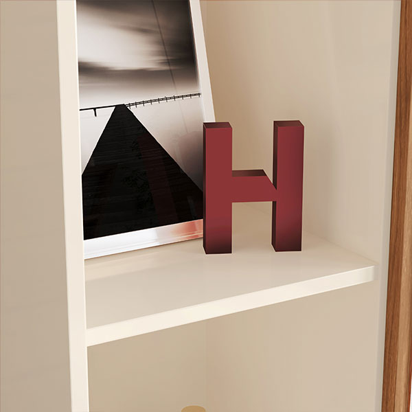 ROPERO DOHA D332 OFF WHITE/NATURE