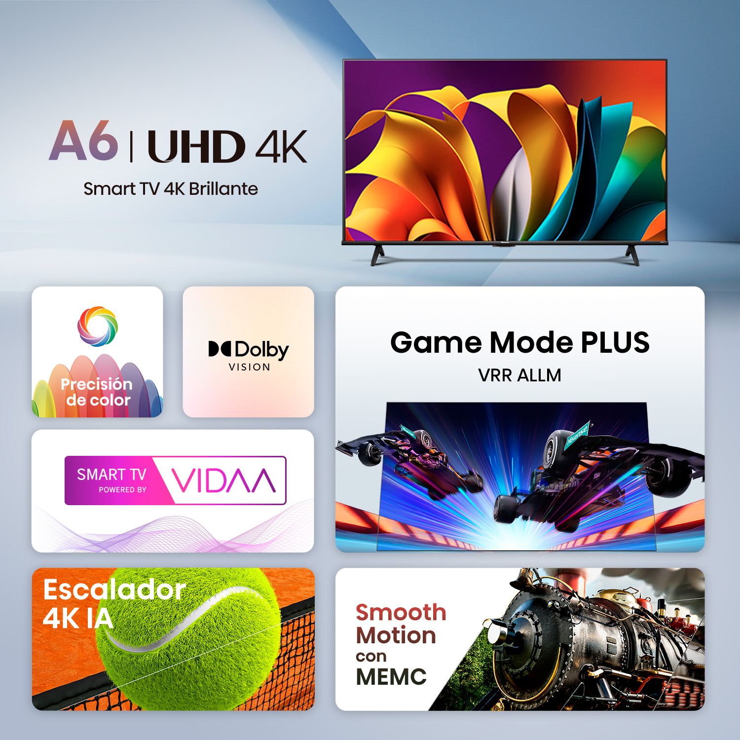 TELEVISOR HISENSE 50" 50A6N SMART UHD 4K