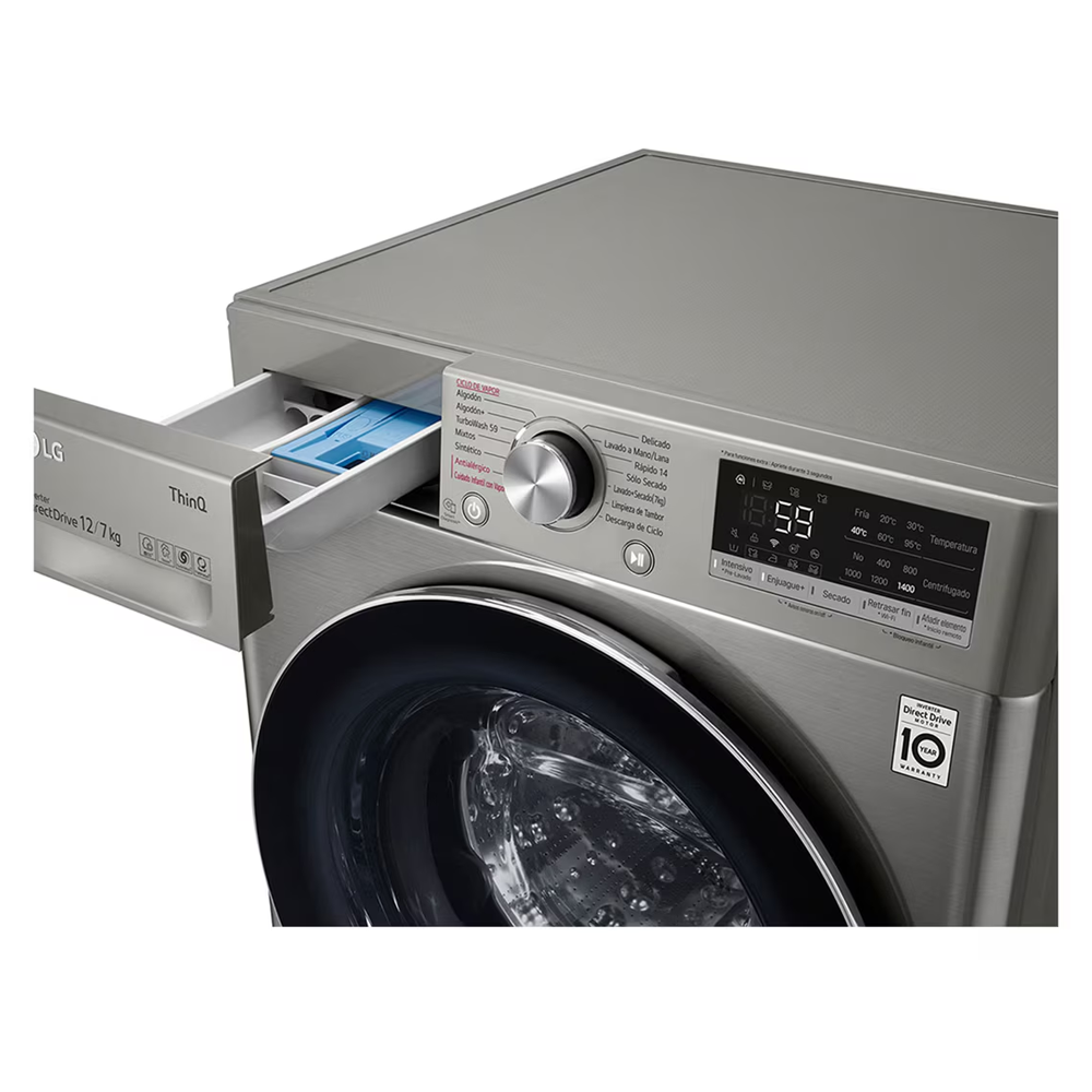 LAVASECADORA LG 12/7KG WD12VVC4S6C INOX