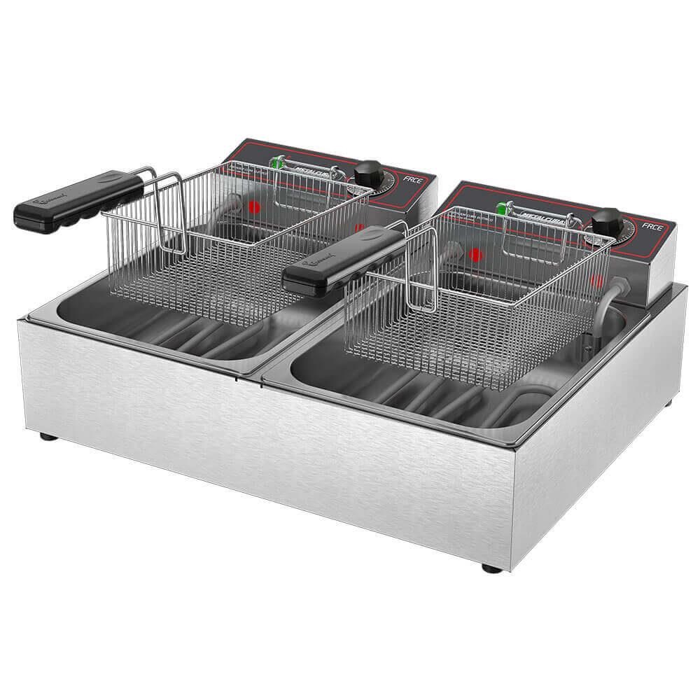 FREIDORA ELECT. METALCUBAS 6 LTS 2C. FRCE-6 5400W INOX