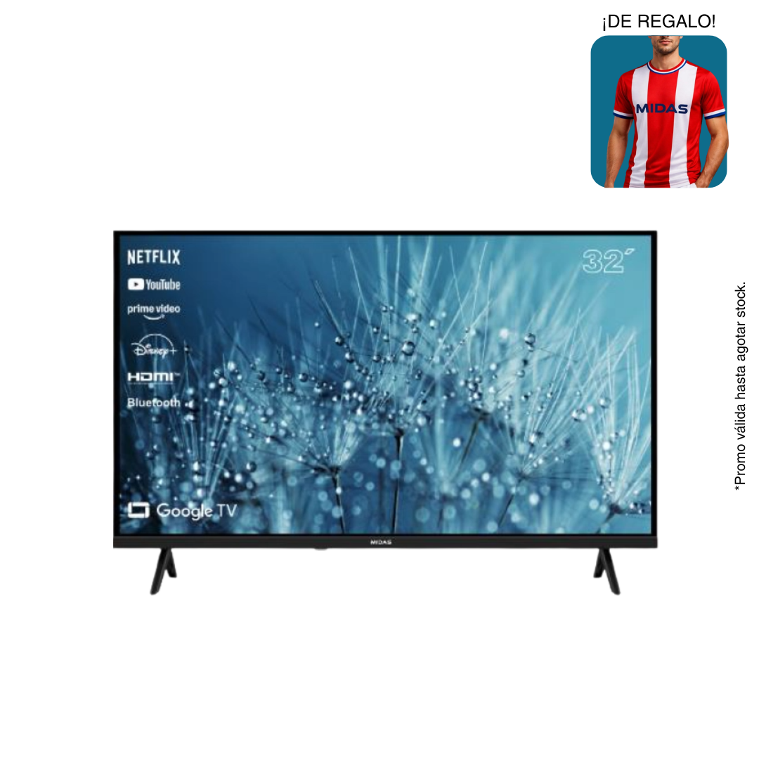 TELEVISOR MIDAS 32" XP32GTV GOOGLE TV HD SMART