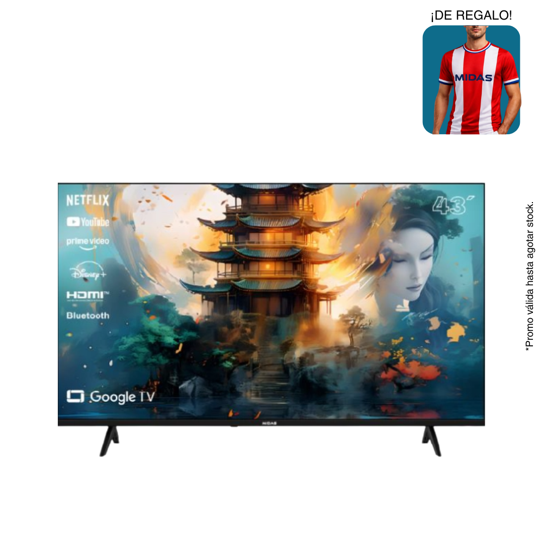 TELEVISOR MIDAS 43" XP43GTV GOOGLE TV