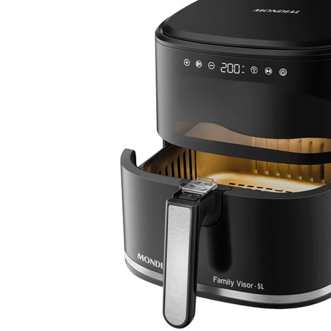 FREIDORA MONDIAL FAMILY AF-50-DV 5L NEGRO DIGITAL C/VISOR