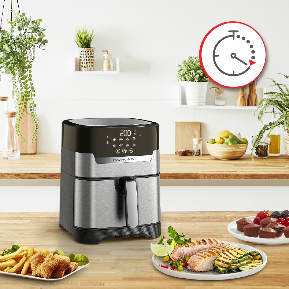 FREIDORA MOULINEX 4.2L INOX EASY FRY & GRILL DIGITAL