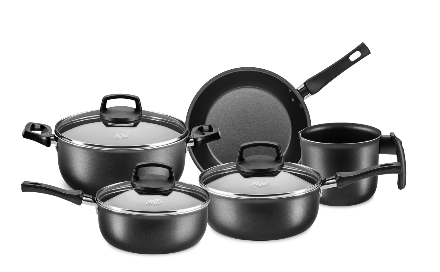 JGO. DE OLLAS MTA SAFIRA 5PZ. GRAFITE