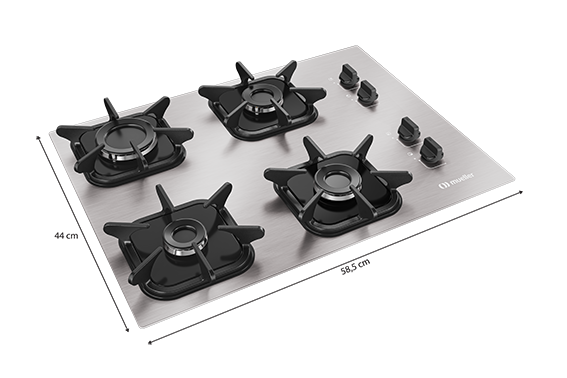 ANAFE MUELLER 4H MCG4BK ALUMINIO