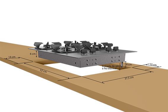 ANAFE MUELLER 4H MCG4BK ALUMINIO