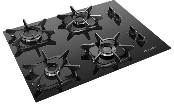 ANAFE MUELLER 4H. COOKTOP VIDRIO/NEG. NG/BK