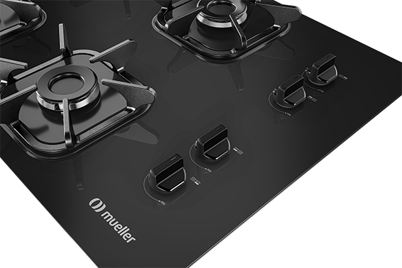 ANAFE MUELLER 4H. COOKTOP VIDRIO/NEG. NG/BK