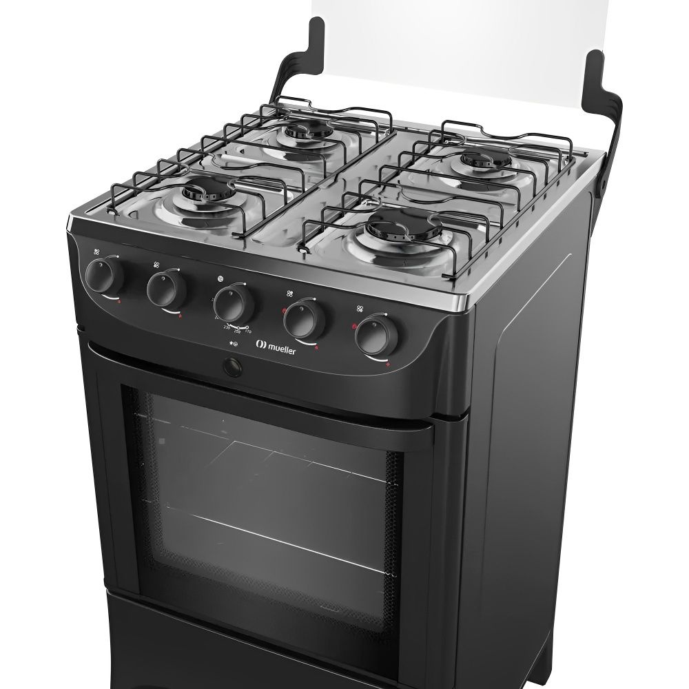 COCINA MUELLER 4H MFI4BB NEGRO-FRATELLO [2338]