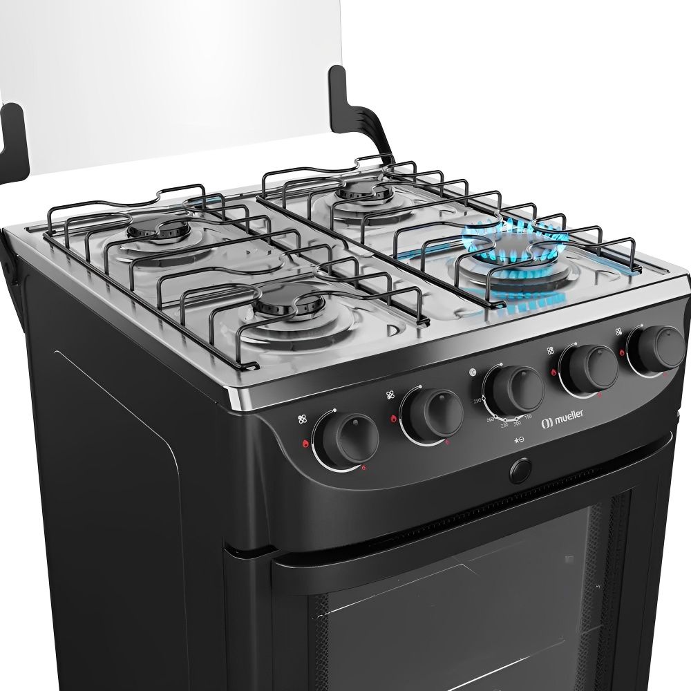 COCINA MUELLER 4H MFI4BB NEGRO-FRATELLO [2338]