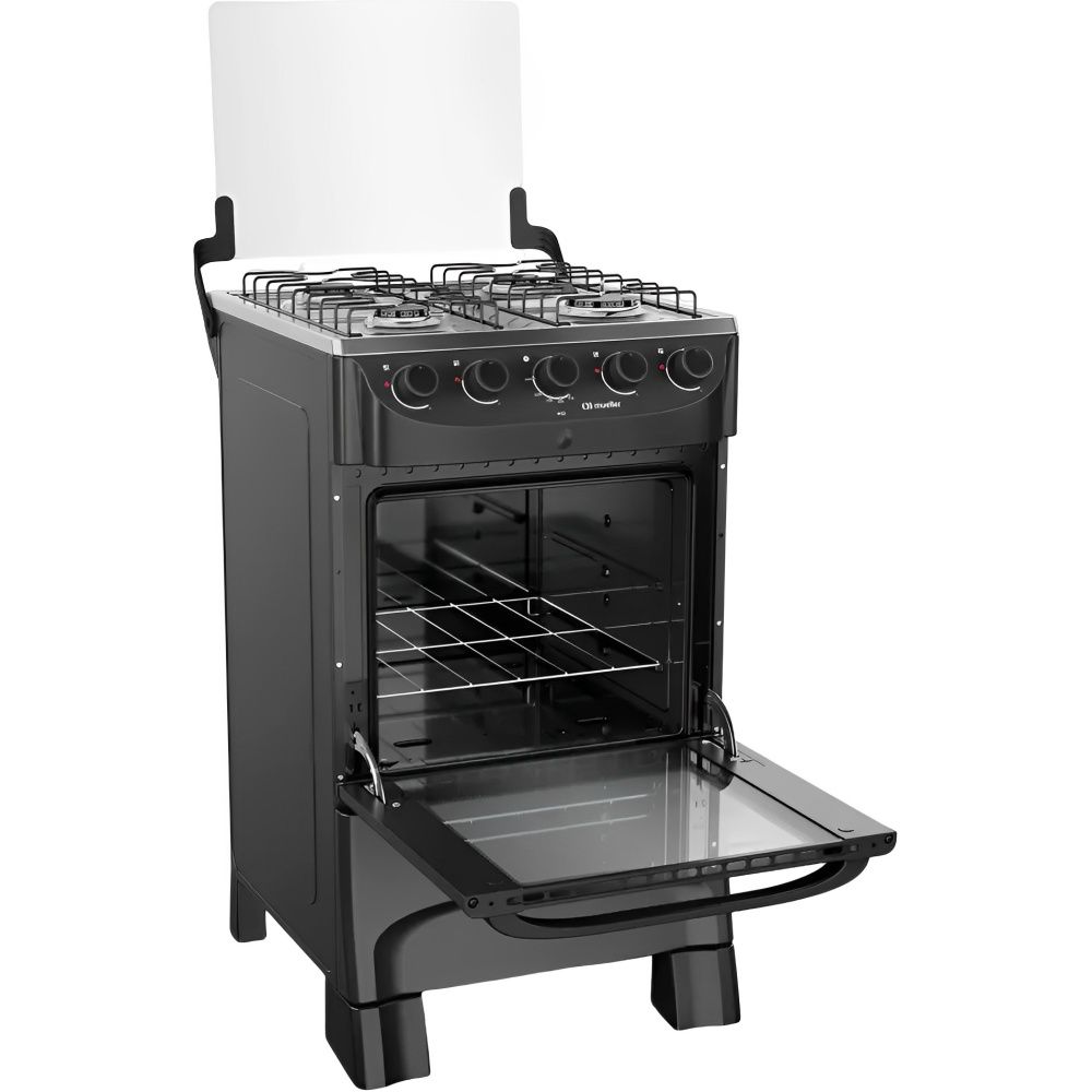 COCINA MUELLER 4H MFI4BB NEGRO-FRATELLO [2338]