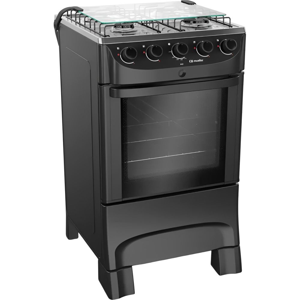 COCINA MUELLER 4H MFI4BB NEGRO-FRATELLO [2338]