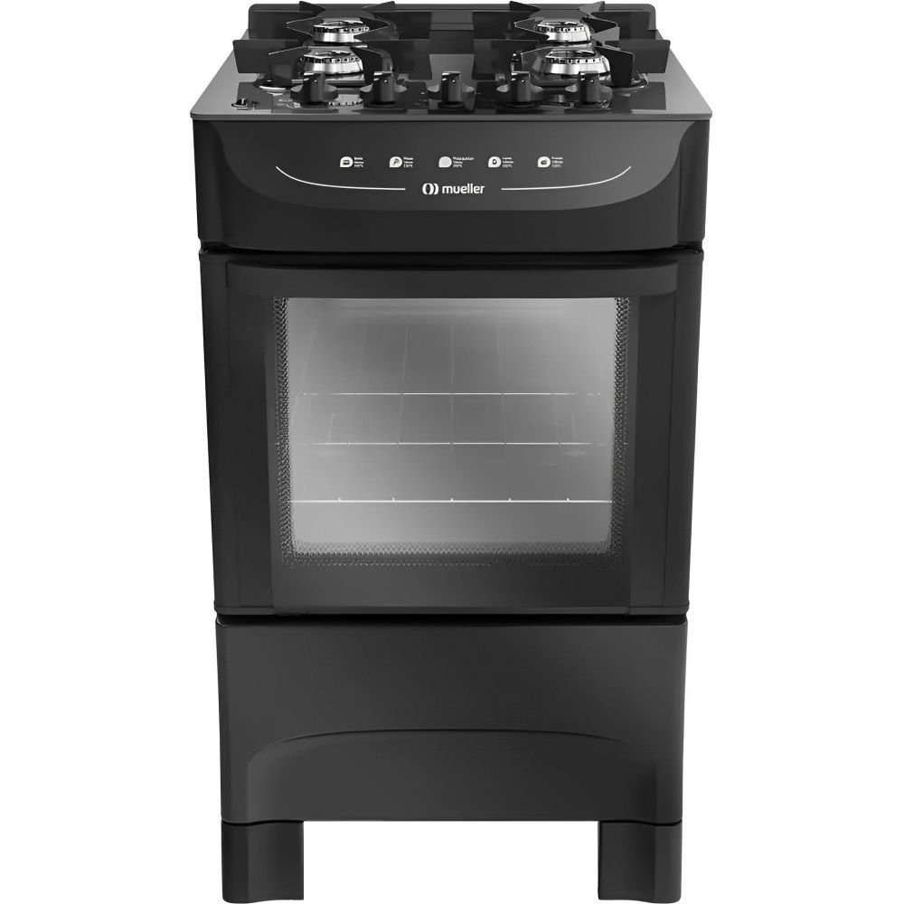 COCINA MUELLER 4H MFV4BB NEGRO-FRATELLO VETRO [23]