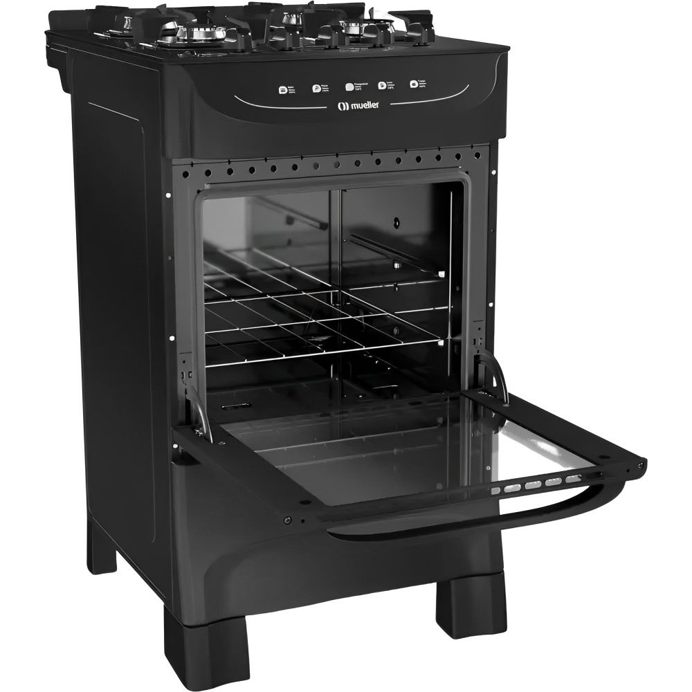 COCINA MUELLER 4H MFV4BB NEGRO-FRATELLO VETRO [23]