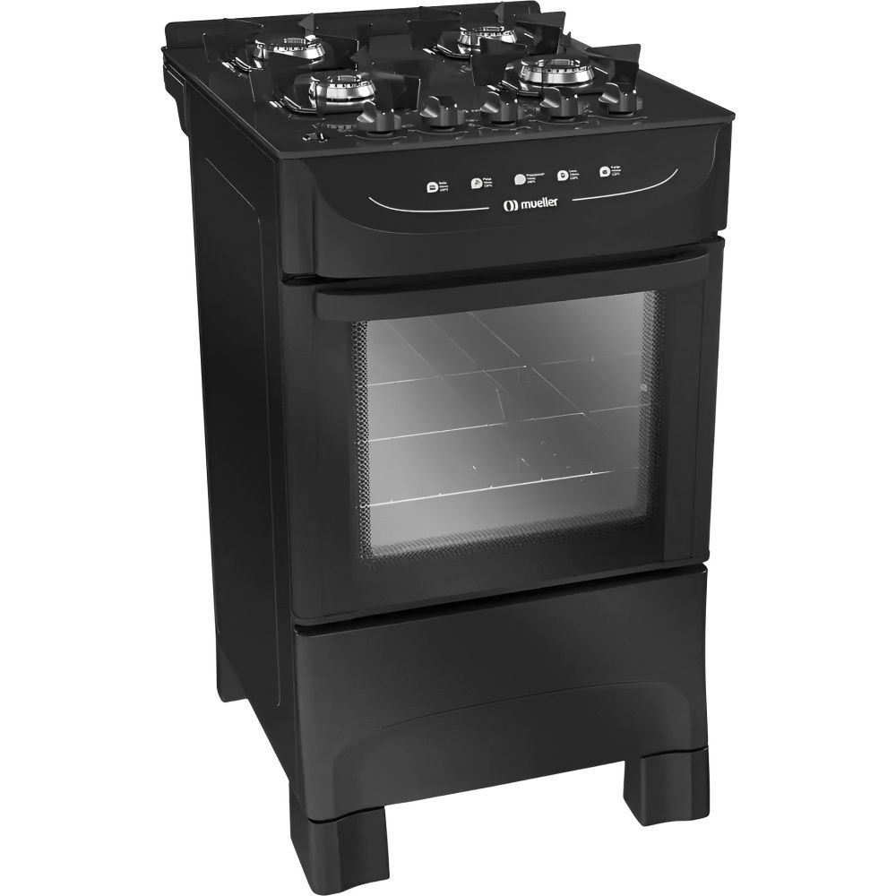 COCINA MUELLER 4H MFV4BB NEGRO-FRATELLO VETRO [23]
