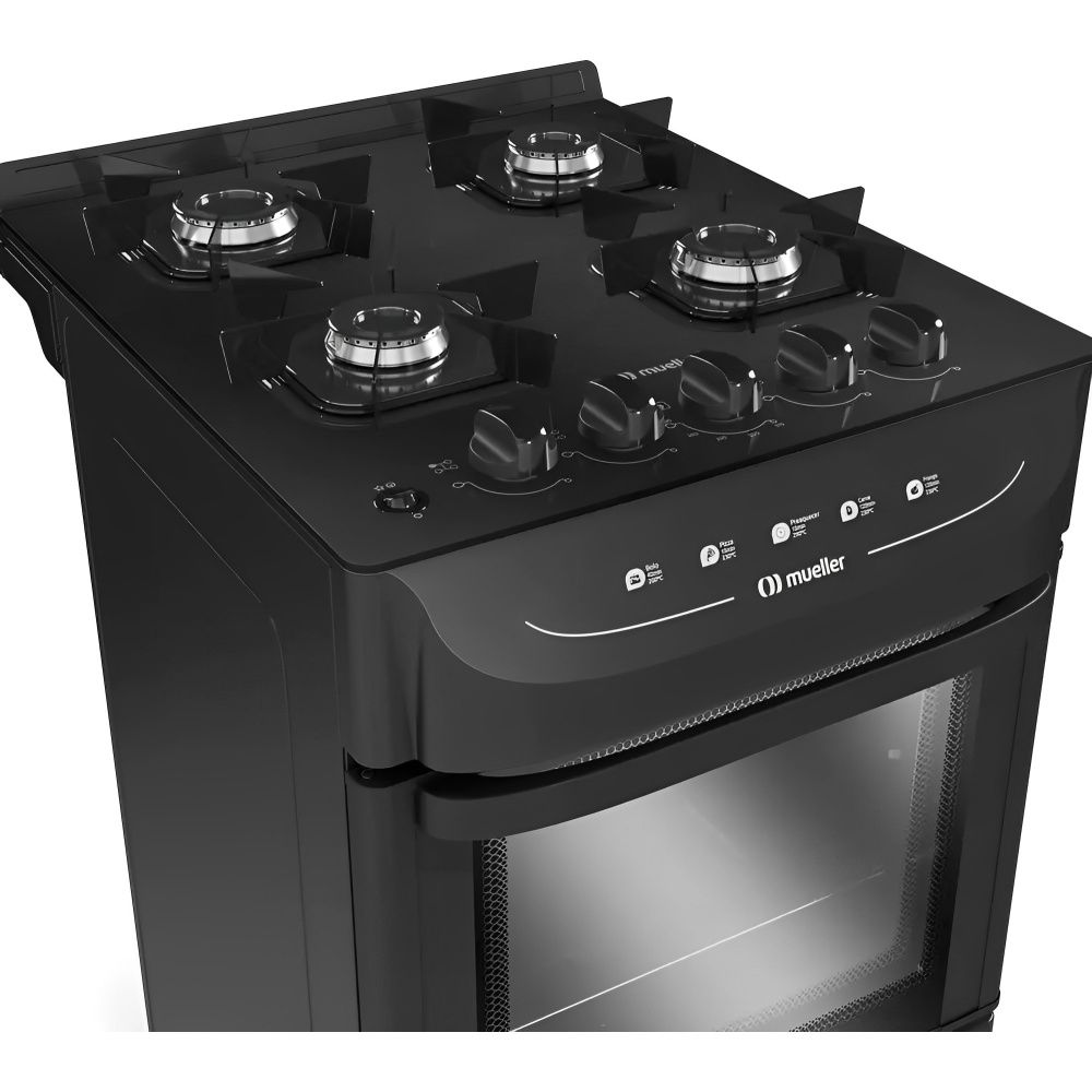 COCINA MUELLER 4H MFV4BB NEGRO-FRATELLO VETRO [23]