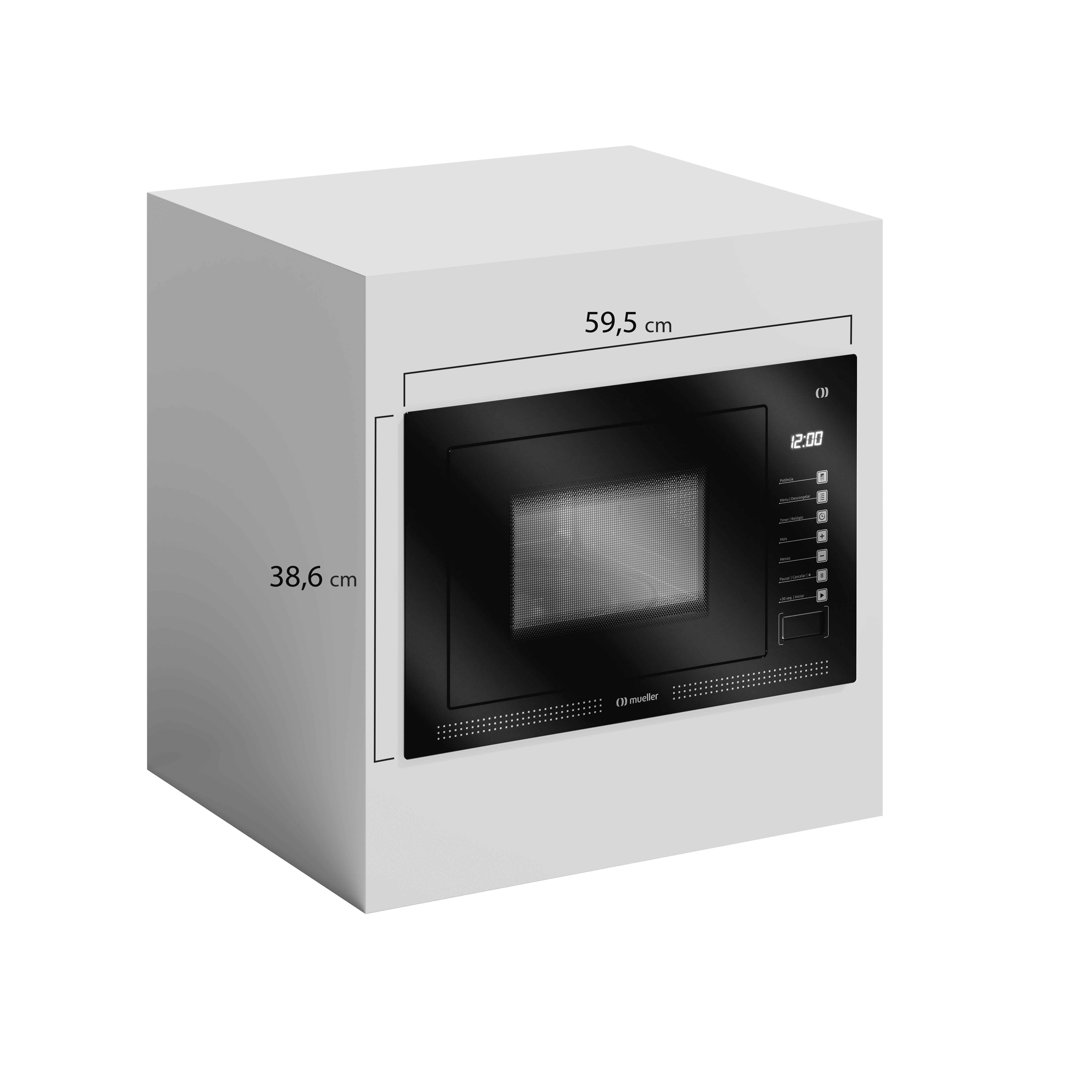 MICROONDAS MUELLER MME25K NEGRO EMPOTRABLE