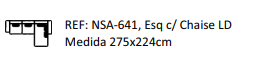 SOFÁ NEW SAHARA NSA-641 ESQUINERO C/CHAISE LADO DERECHO