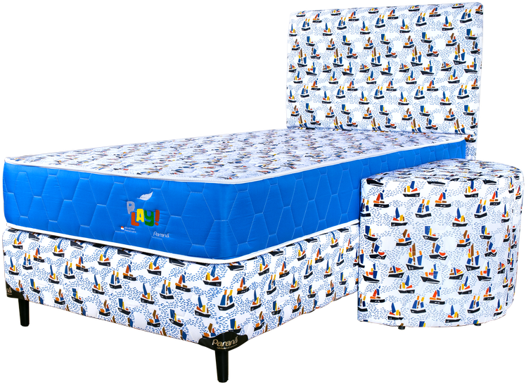 JUEGO DE DORMITORIO PLAY 1,00X1,90M BARQUITO