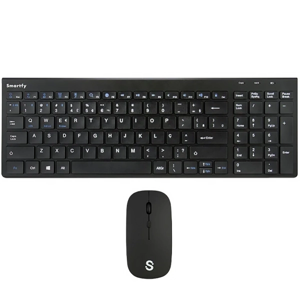 KIT TECLADO MOUSE SMARTFY TW01B NEGRO