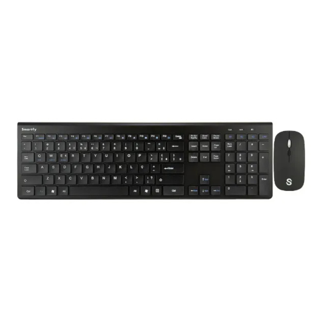 KIT TECLADO MOUSE SMARTFY TW02B NEGRO