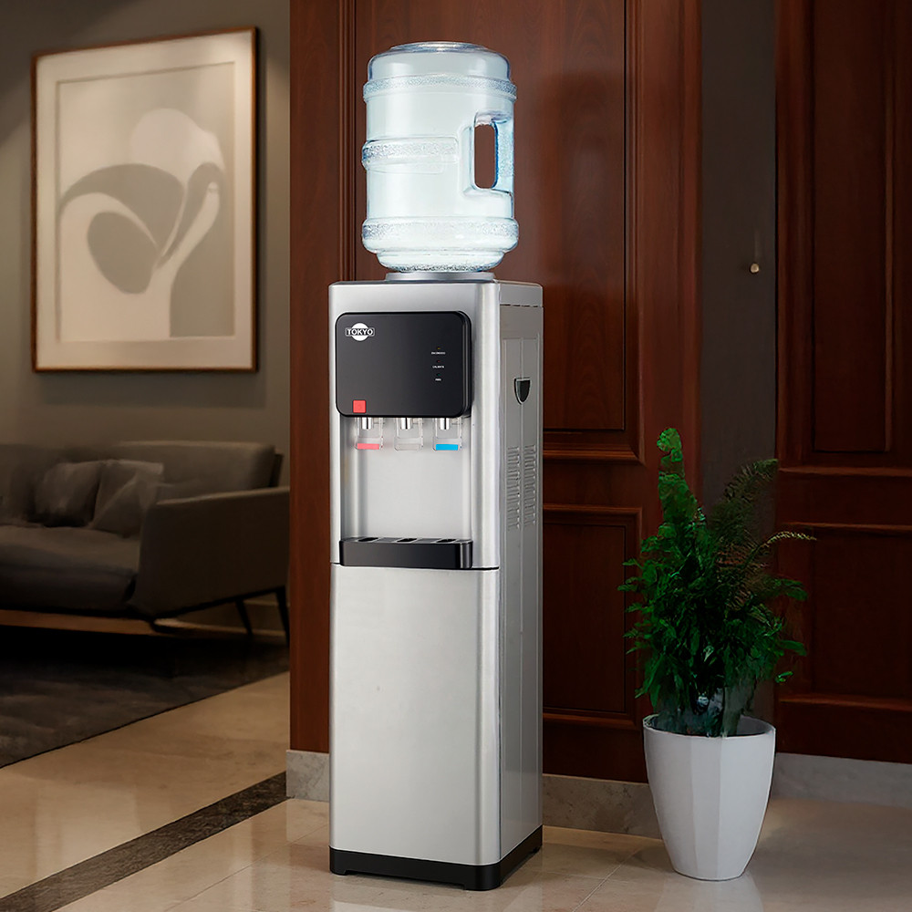 BEBEDERO DE PIE TOKYO PLATEADO CRYSTAL